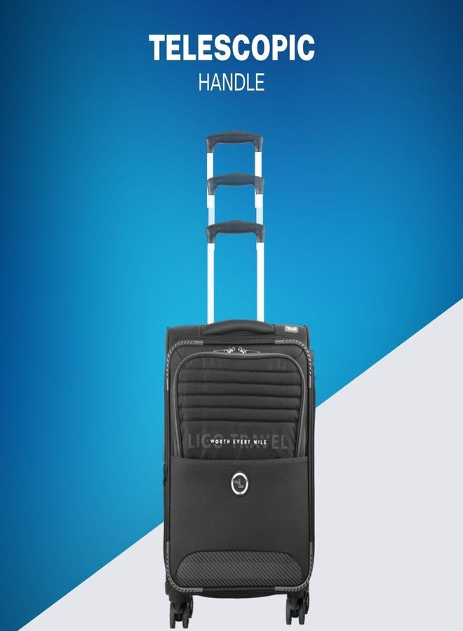 ليجو حقيبة سفر/حقيبة ترولي من ليغو فيذر، مقاس كبير 28 بوصة، مصنوعة من البوليستر الناعم والقابل للتمدد، مزودة بـ 8 عجلات (رمادي) - Image 5